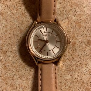 Light brown fossil watch